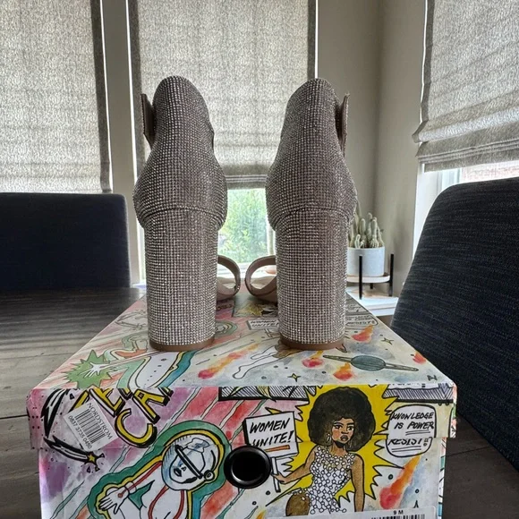 Jeffrey Campbell Glittering Silver Heels - Picture 3 of 5